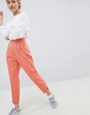 Asos Design Tall High Waist Tapered Pants