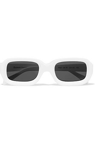 Illesteva Vinyl Square Frame Matte Acetate Sunglasses