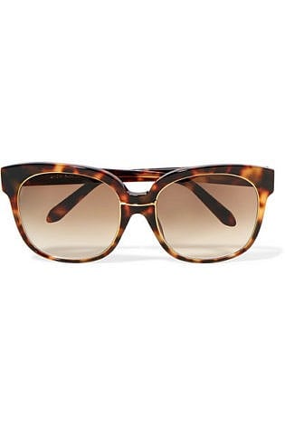 Linda Farrow Oversized Square Frame Tortoiseshell Acetate And Gold Plated Sunglasses