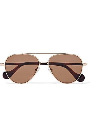Moncler Aviator Style Rose Gold Tone Sunglasses