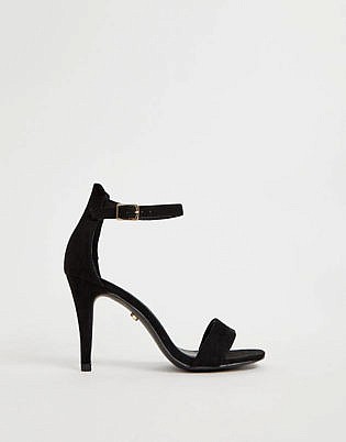 Oasis Barely There Heeled Sandals In Black