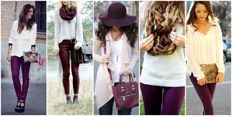 Plum and White Colour Combinations