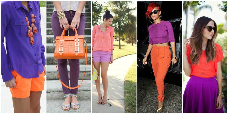 Purple and Coral Colour Combinations