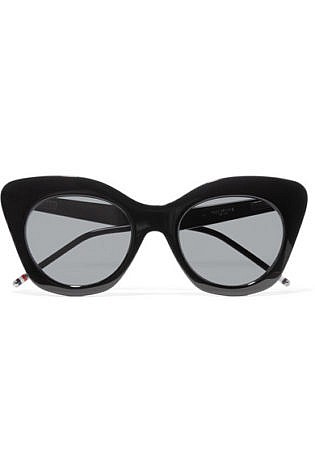 Thom Browne Cat Eye Acetate Mirrored Sunglasses