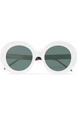 Thom Browne Round Frame Acetate Mirrored Sunglasses