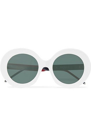 Thom Browne Round Frame Acetate Mirrored Sunglasses
