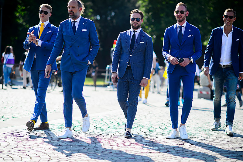 Blue Suit Men