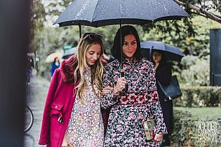 Harley Viera Newton and Leigh Lezark Paris Fashion Week Street Style