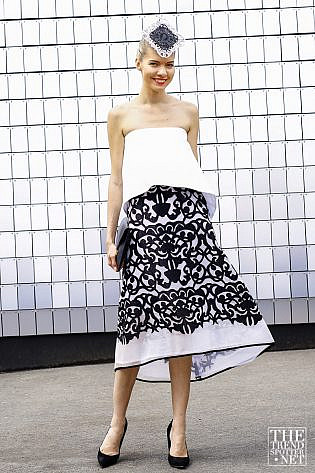 Dasha Gold Derby Day Street Style