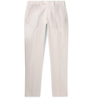 Gehry Slim Fit Cotton And Linen Blend Chinos