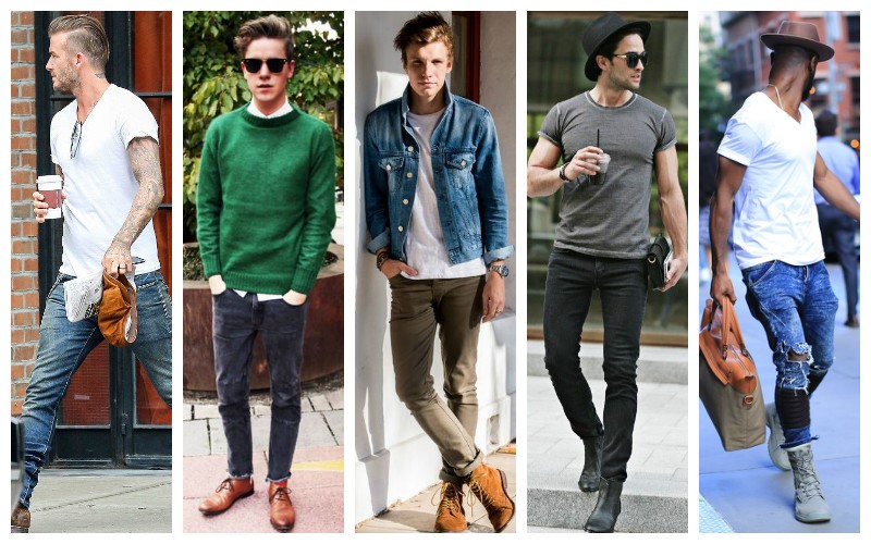 skinny jeans with boots mens