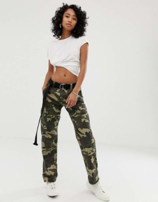 Dickies Combat Pants With Pockets In Camo