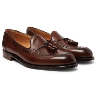 Harry Ii Burnished Leather Tasselled Loafers