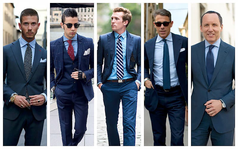 NAVY SUIT BLUE SHIRT COMBO