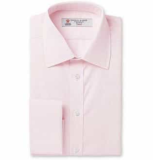 Pink Double-Cuff Cotton Shirt