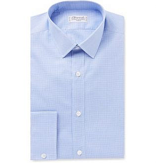 Slim-Fit Gingham Cotton Shirt