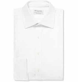 + Turnbull & Asser White Bib-Front Cotton Tuxedo Shirt