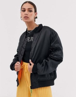 Vintage Supply Oversized Bomber Jacket