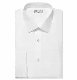 White Double-Cuff Cotton Shirt