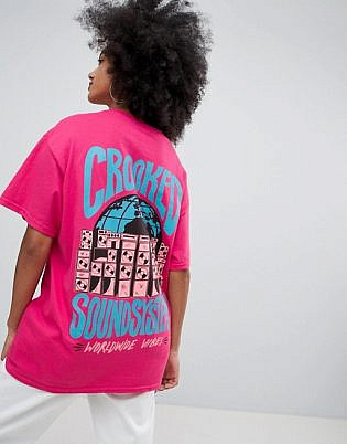 Crooked Tongues Oversized T Shirt With Sound System Print