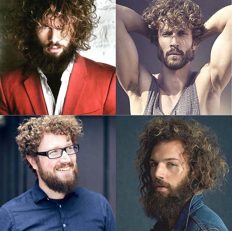 Curly Wavy Hair Beard