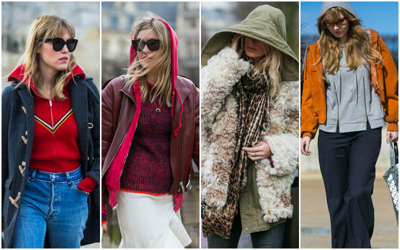 Hoodie Under Jacket Collage