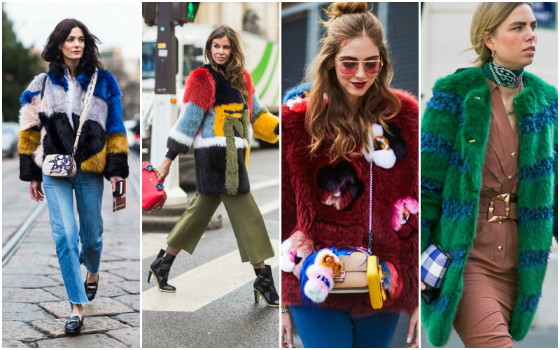 Multi-Coloured Fur Collage