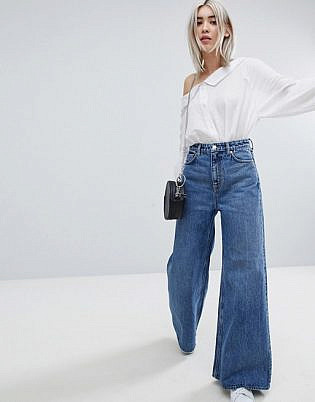 Weekday A Line Wide Leg Jeans