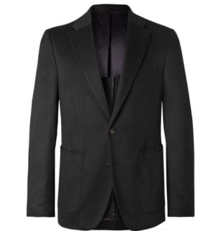 Black Lunt Slim Fit Cashmere Blazer