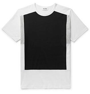 Colour Block Cotton Jersey T Shirt