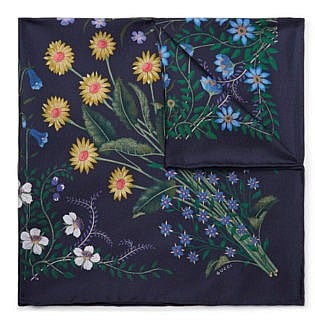 Floral Print Silk Twill Pocket Square