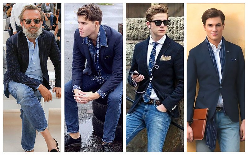 navy jacket outfits