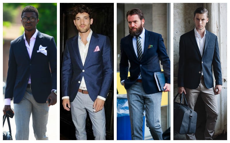 How to Wear Mens Separates Combinations  Blue jacket men Blue blazer  outfit men Pants outfit men