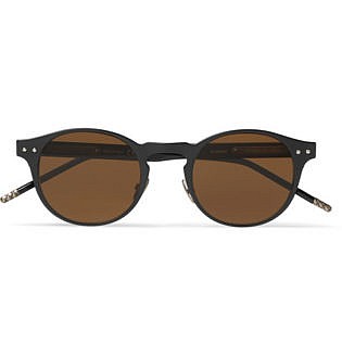 Round Frame Coated Aluminium And Acetate Sunglasses
