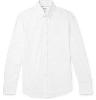 Slim Fit Button Down Collar Cotton Shirt