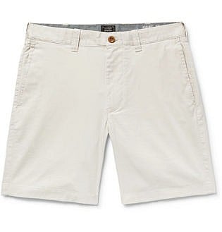 Slim Fit Cotton Blend Twill Shorts