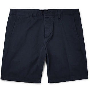 Slim Fit Cotton Twill Bermuda Shorts
