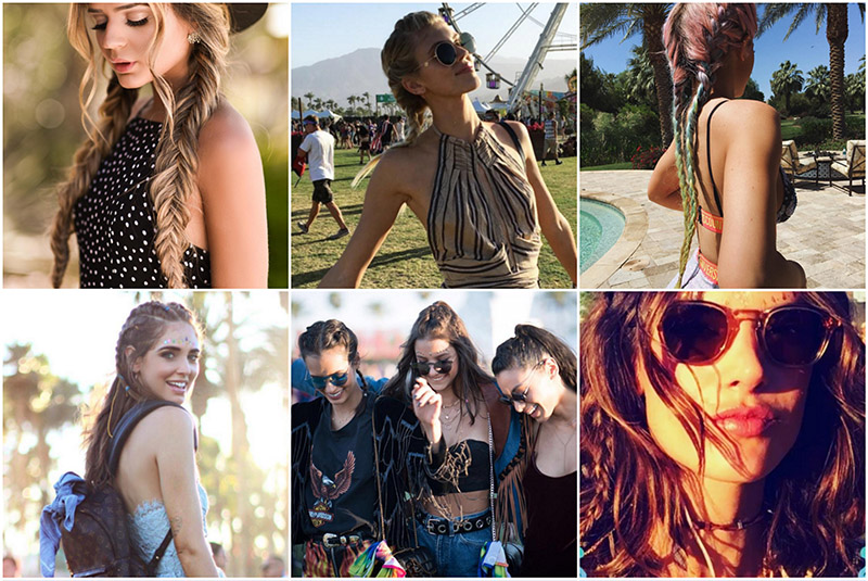 coachella braids celebrities