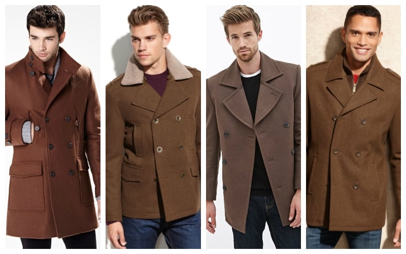 BROWN PEA COAT