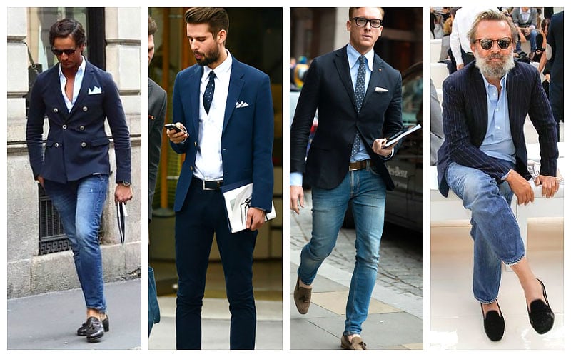 jeans with sports jacket