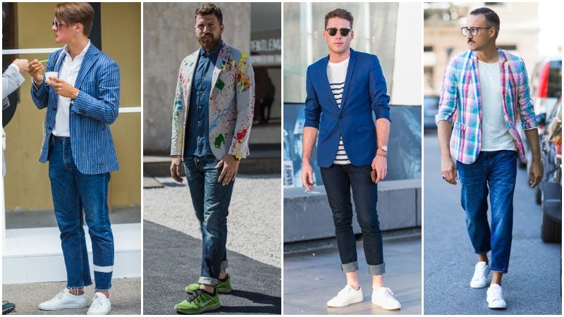 blue casual blazer