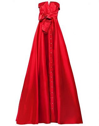 Alexis Mabille Bow Detailed Satin Twill Gown