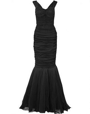 Dolce & Gabbana Ruched Silk Tulle Gown