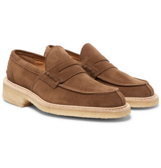 James Suede Penny Loafers