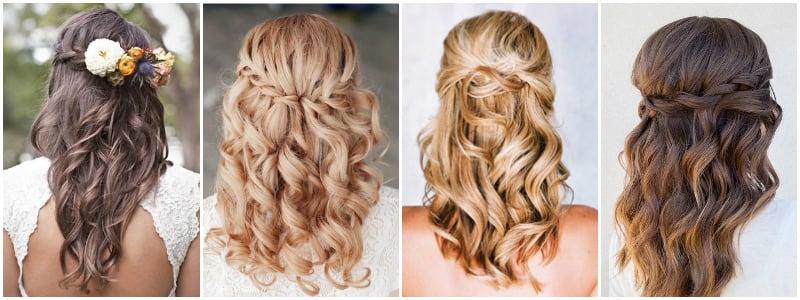 medium length wedding hair