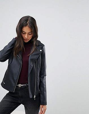 Oasis Leather Look Biker Jacket