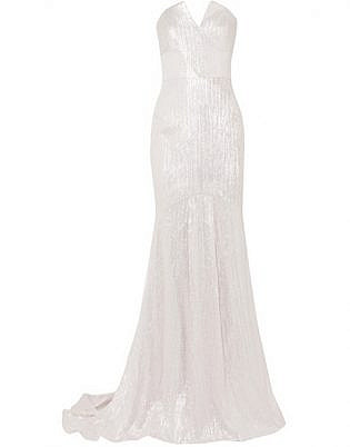 Roland Mouret Brenner Textured Lamé Gown