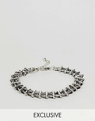 Reclaimed Vintage Inspired Chain Bracelet In Silver Exclusive At Asos