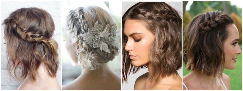 Image for wedding hairstyles for short hair braid