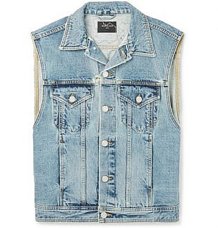Appliquéd Denim Gilet
